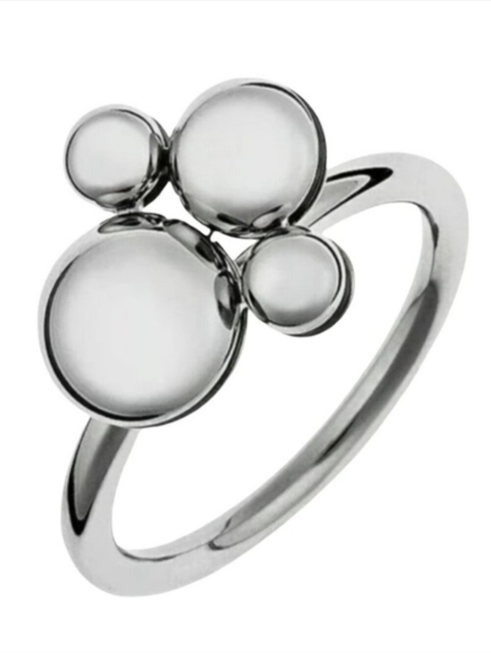 CK-Sterling Silver Bubble Cluster Ring - Silver